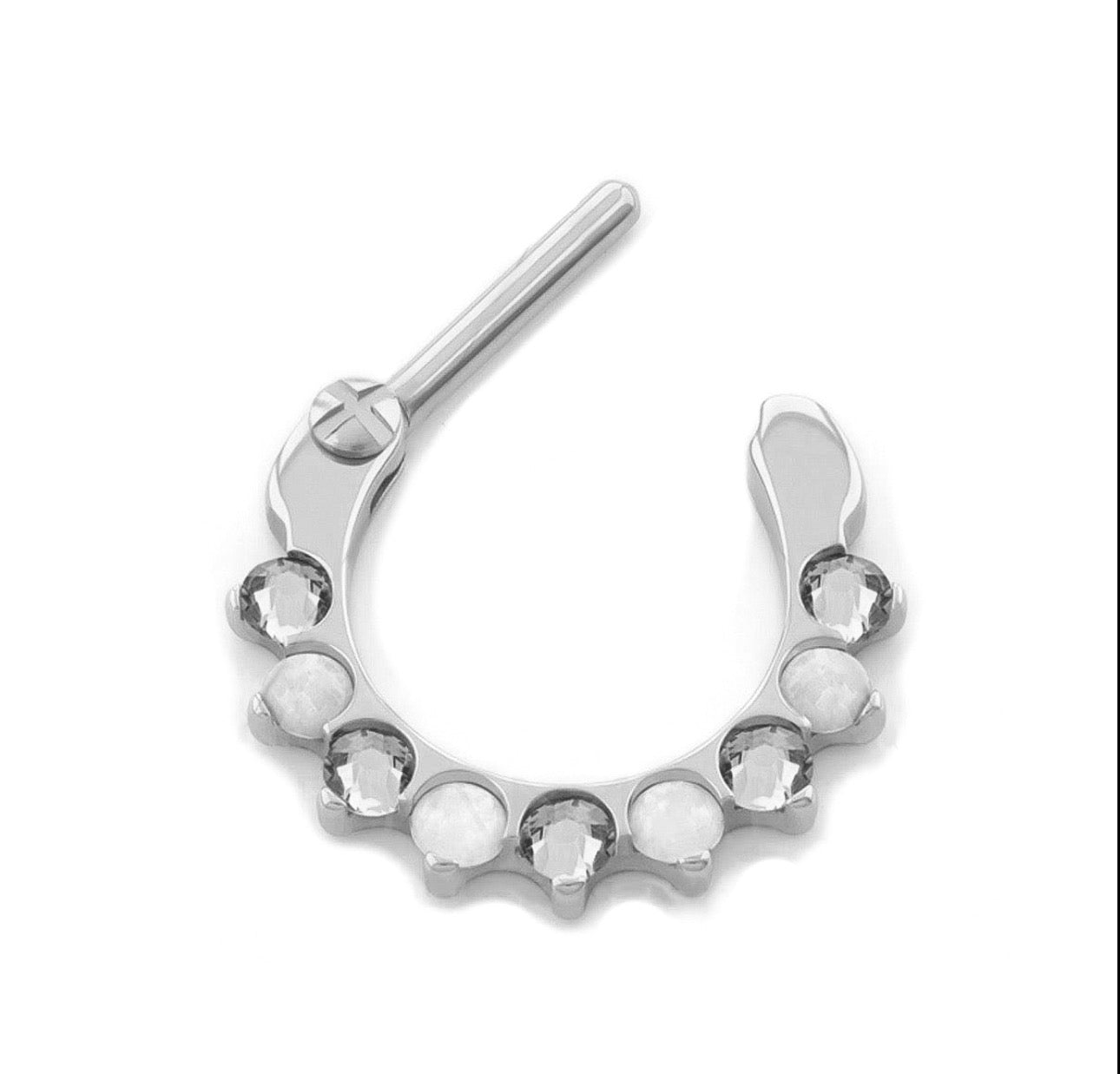 Septum With Zircons & Opals