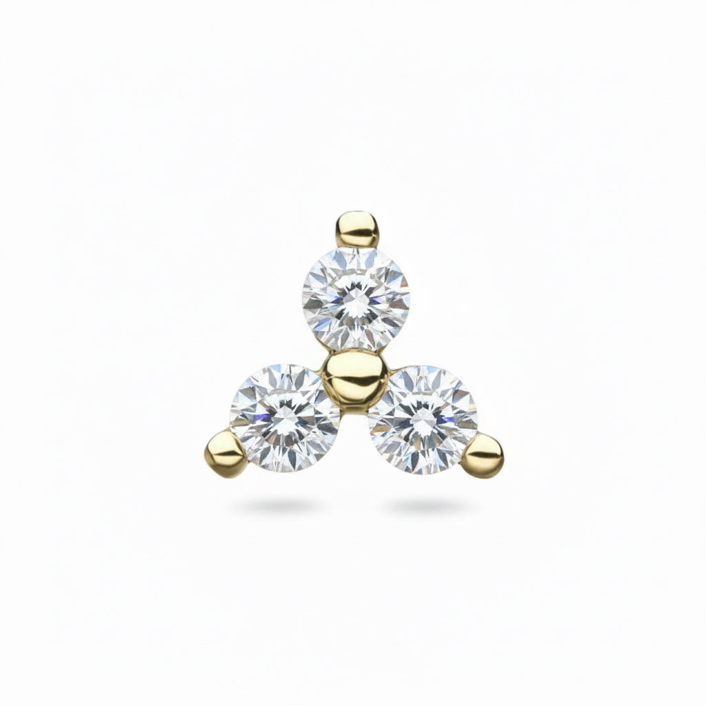 Trinity Blue Solid Gold 14k