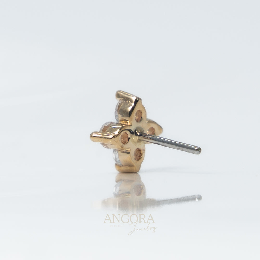 Piercing Jewelry My Star, Little Summer Push Pin solid gold 14k