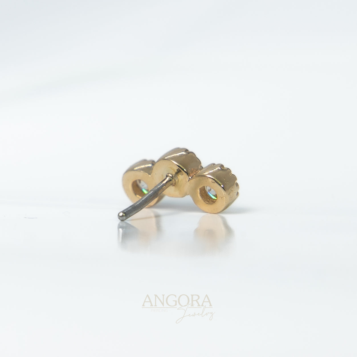 Blue Sea Piercing Jewelry, Little Summer Push Pin solid gold 14k