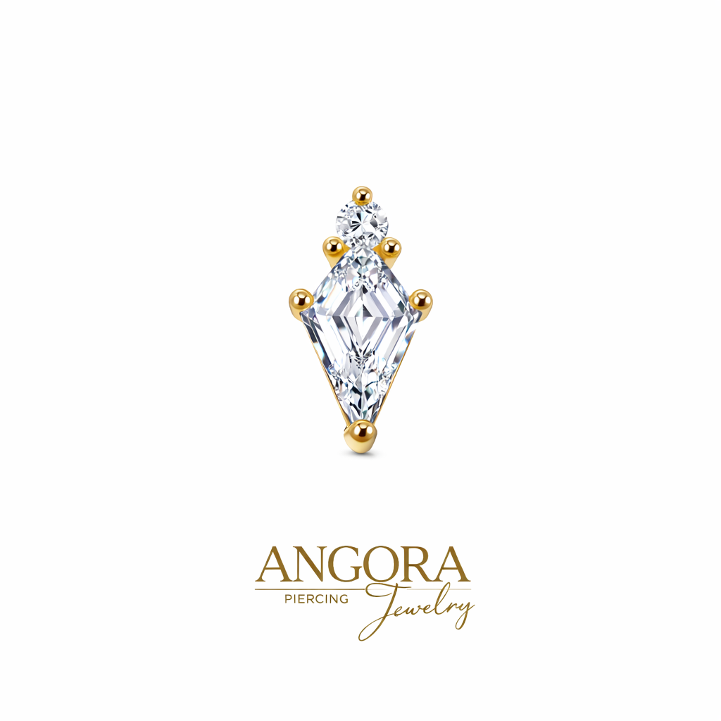 Analie rhombus with dot in zirconia