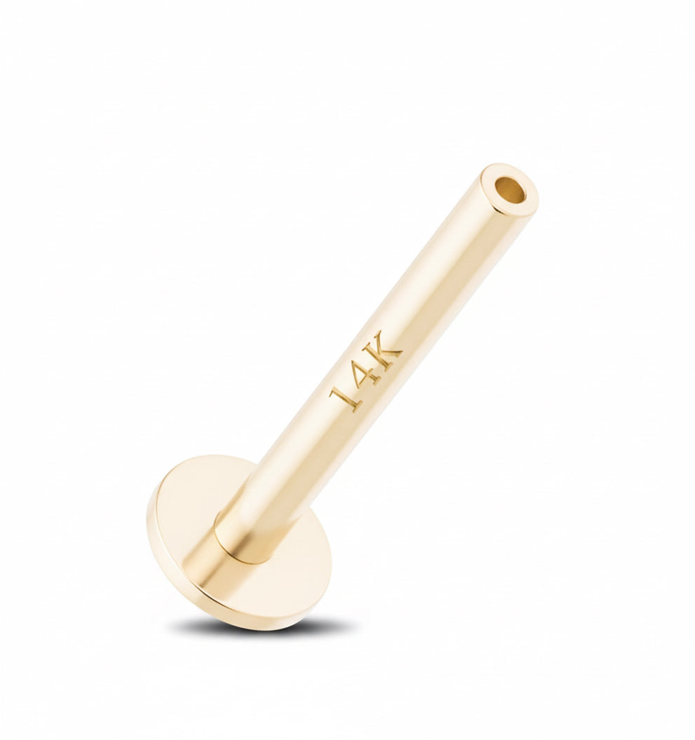 Threading Labret 14k Solid Gold
