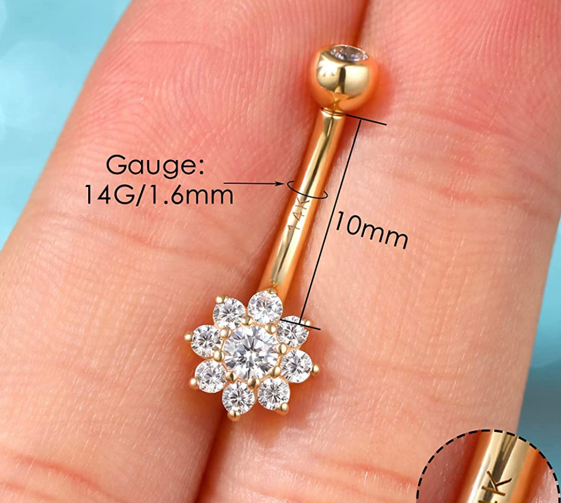 Navel Hexaflor Gold 14k