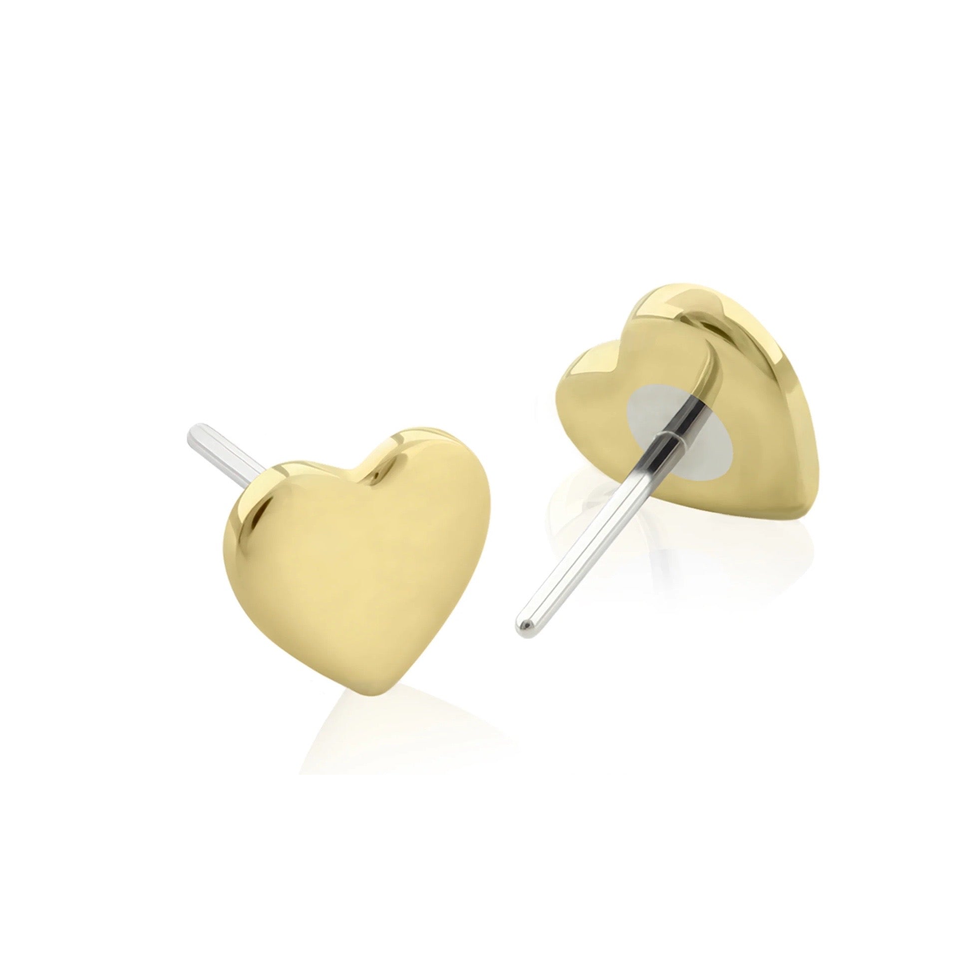 Broche con corazón de oro macizo de 14 k