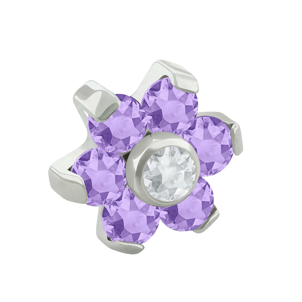 Hexaflower Zirconia 14G