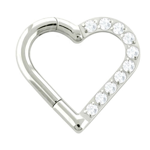 Clicker corazón circonitas