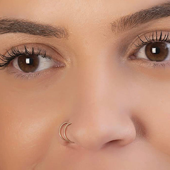 Double Hoop Gold 14k